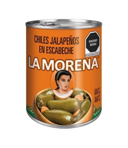 CHILES JALAPEÑOSS ENTEROS LA MORENA 800 GR