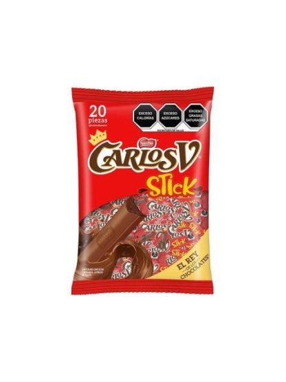 CHOCOLATE CARLOS V STICK 20 PIEZAS DE 8 GR