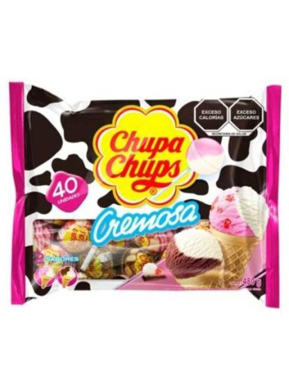 CHUPA CHUPS CREMOSA MANCHAS CON 40 PZ DE 12GR