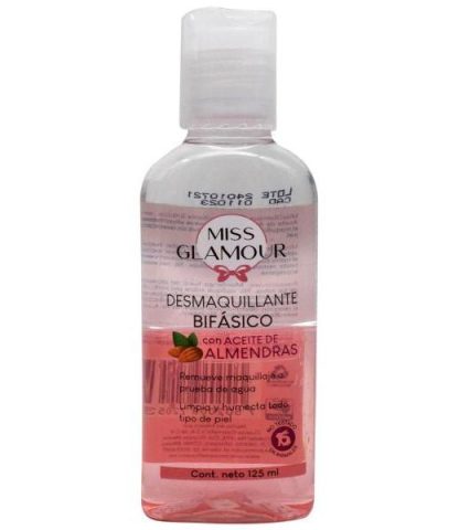 DESMAQUILLANTE BIFASICO ACEITE DE ALMENDRAS 125 ML MISS GLAMOUR