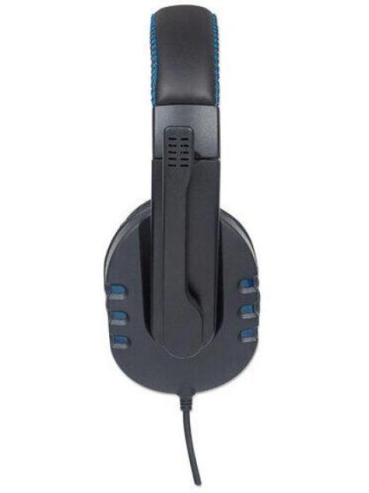 MANHATTAN AUDIFONOS CON MICROFONO 176088 ALAMBRICO 1.8 METROS USB NEGRO-AZUL - Image 6