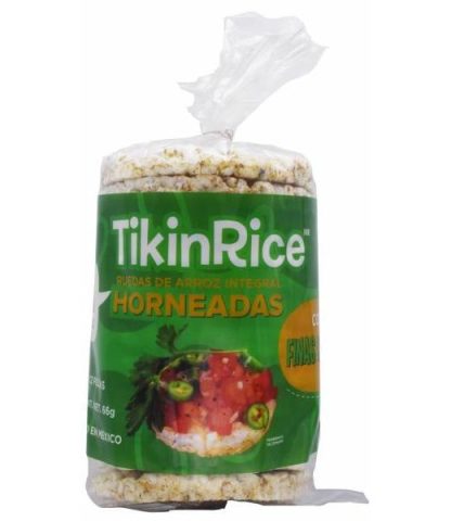 GALLETA DE ARROZ INTEGRAL FINAS HIERBAS 66 G TIKINRICE