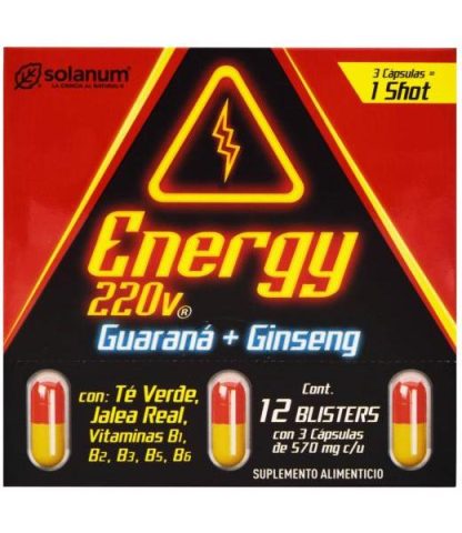 GUARANA GINSENG 3 CAP SOLANUM ENERGY