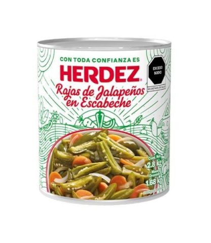 HERDEZ CHILE JALAPEÑO EN RAJAS 2.8 KG