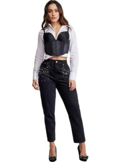 JEANS MOM CINTURA ALTA NEGRO ATMOSPHERE DNM - Image 3