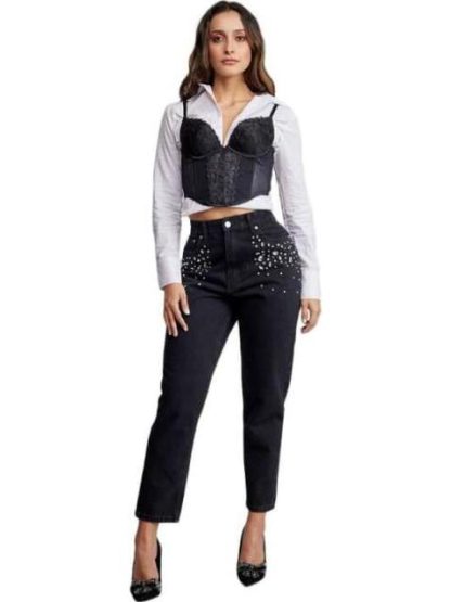 JEANS MOM CINTURA ALTA NEGRO ATMOSPHERE DNM - Image 5