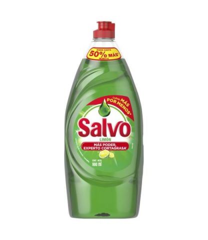 LAVATRASTES SALVO LIQUIDO LIMON BOTELLA 900 ML