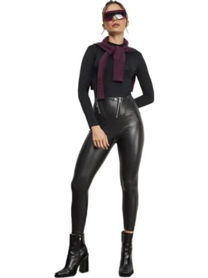 LEGGINGS EFECTO PIEL NEGRO HOLLY LAND