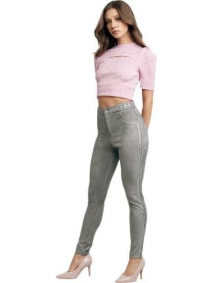 LEGGINGS CINTURA ALTA GRIS HOLLY LAND - Image 4