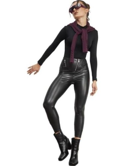 LEGGINGS EFECTO PIEL NEGRO HOLLY LAND - Image 3