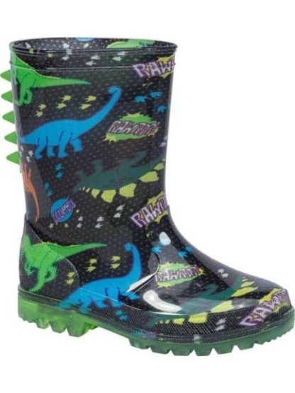 BOTA DE LLUVIA DINOSAURIO NEGRO SCHATZ KIDS - Image 2