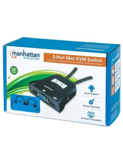 MANHATTAN SWITCH KVM 151245 2X USB 2X VGA - Image 5