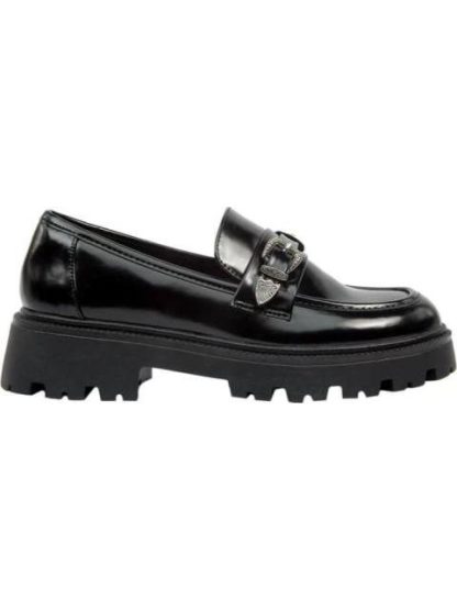 MOCASIN SUELA TRACK CON HEBILLAS NEGRO VI LINE FASHION