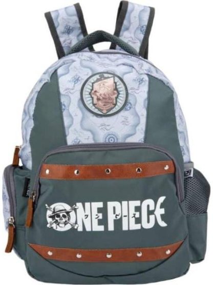 MOCHILA ESCOLAR GRIS ONE PIECE