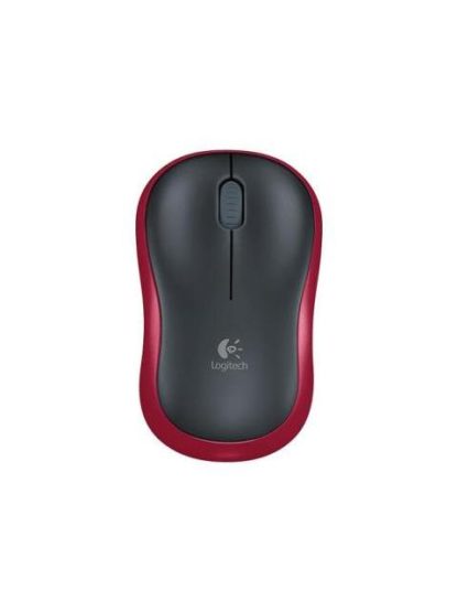 MOUSE LOGITECH OPTICO M185 RF INALAMBRICO 1000DPI NEGRO-ROJO