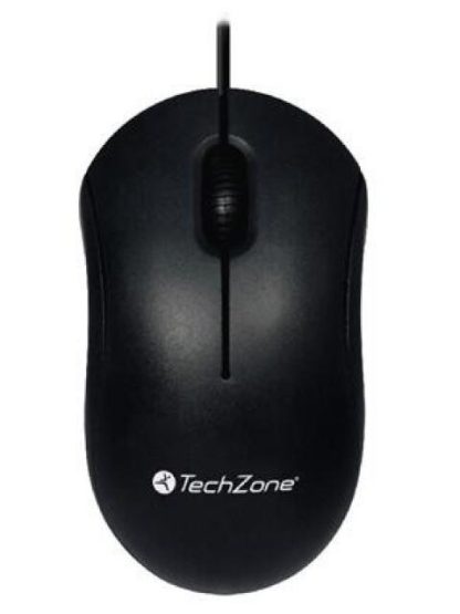 MOUSE TECHZONE OPTICO TZMOU01 ALAMBRICO USB 800DPI NEGRO