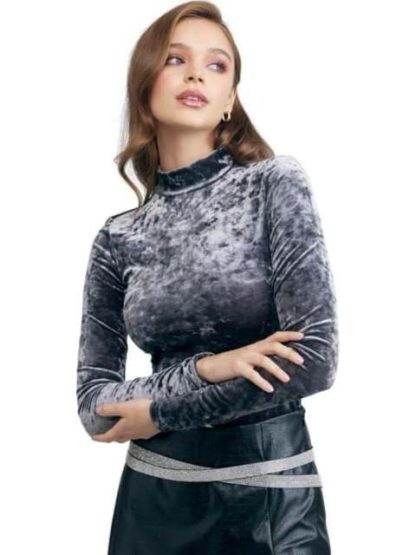 PANTIBLUSA VELOUR GRIS HOLLY LAND PREMIUM - Image 3