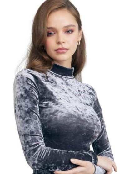 PANTIBLUSA VELOUR GRIS HOLLY LAND PREMIUM - Image 4