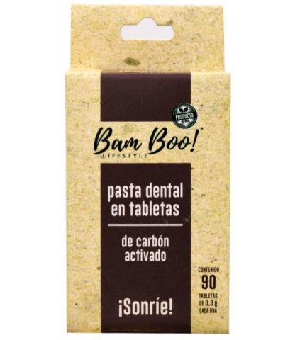 PASTA DENTAL CARBON ACTIVADO 90 TAB BAM BOO LIFESTYLE