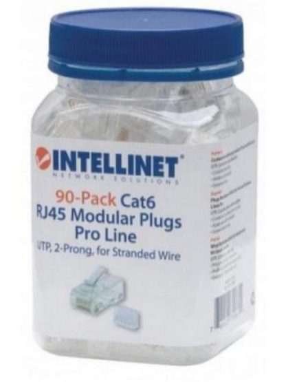 INTELLINET CONECTOR RJ-45 PARA CABLE CAT6 UTP TRANSPARENTE 90 PIEZAS - Image 3