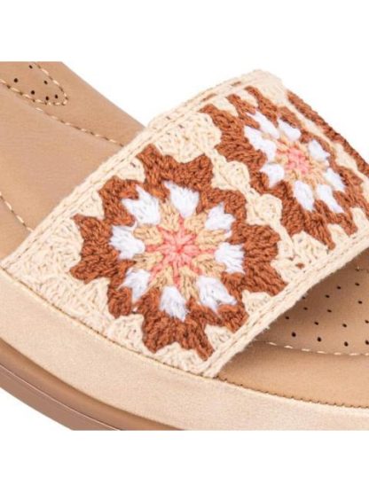 SANDALIA CONFORT CROCHET BEIGE VI LINE - Image 6