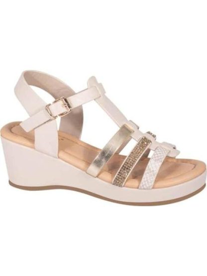 SANDALIA ROMANA CON PLATAFORMA BEIGE VIVIS SHOES KIDS - Image 2