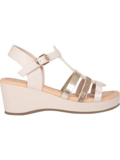 SANDALIA ROMANA CON PLATAFORMA BEIGE VIVIS SHOES KIDS