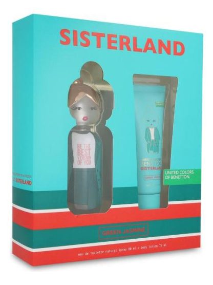 SET BENETTON SISTERLAND GREEN JASMINE 2PZ 80ML EDT SPRAY