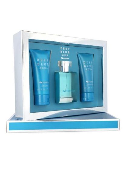 SET FERRIONI DEEP BLUE AQUA 3PZ 100ML EDT SPRAY