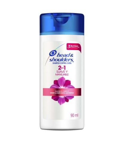 SHAMPOO HEAD & SHOULDERS SUAVE Y MANEJ 2EN1 90 ML