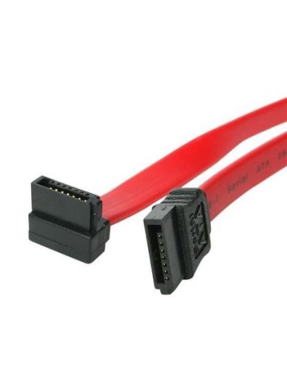 STARTECH  CABLE SATA EN ANGULO RECTO 45CM ROJO