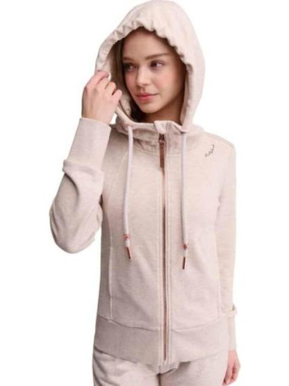 SUDADERA CON CAPUCHA BEIGE HOLLY LAND - Image 2