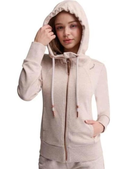 SUDADERA CON CAPUCHA BEIGE HOLLY LAND - Image 3