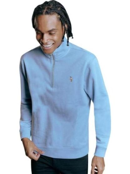 SUDADERA CUELLO ALTO AZUL HPC POLO