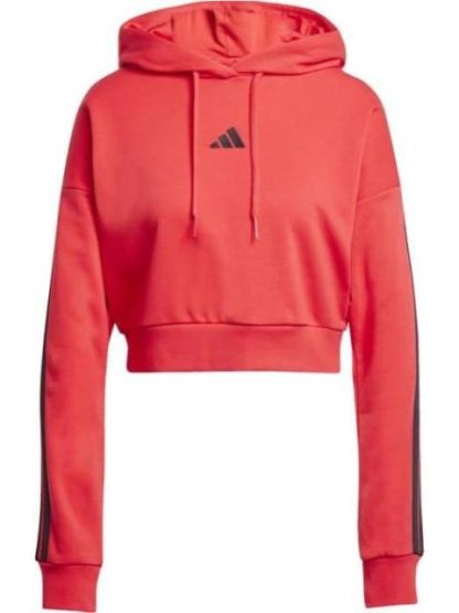 SUDADERA W 3S FT CRO HD ROJO ADIDAS