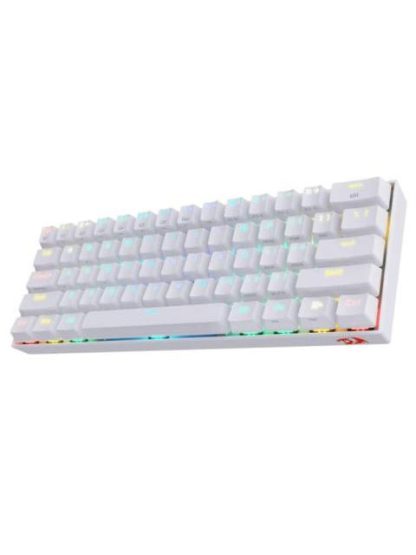 TECLADO MECANICO REDRAGON DRACONIC WHITE INGLES BLANCO RGB