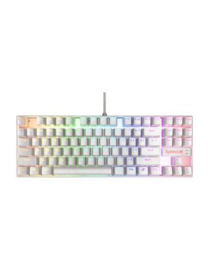 TECLADO MECANICO REDRAGON KUMARA WHITE RGB RED SWITCH