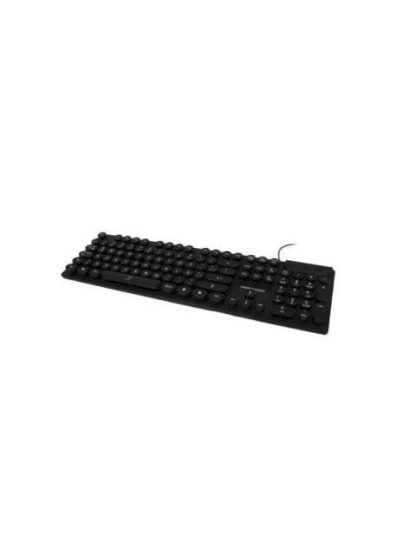 TECLADO PERFECT CHOICE BLACK ROUND ALAMBRICO USB NEGRO (ESPANOL) - Image 2