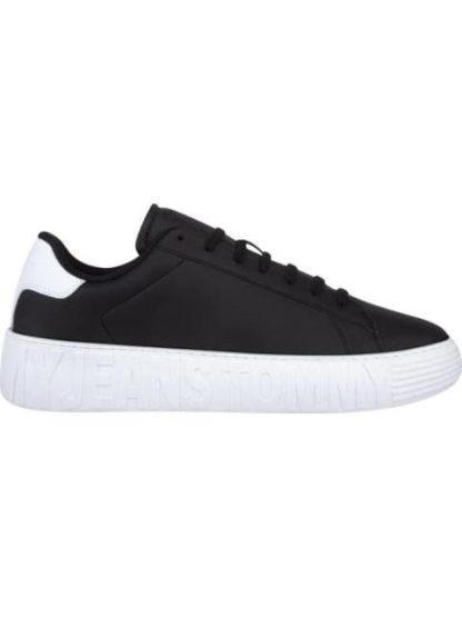 TENIS CASUAL TOMMY JEANS LEATHER OUTSOLE NEGRO TOMMY HILFIGER