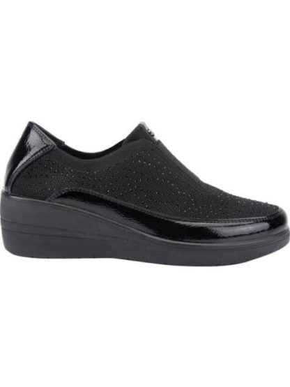 TENIS SLIP ON CON PEDRERIA NEGRO SHOSH CONFORT