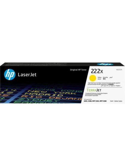 TONER HP 222X ALTO RENDIMIENTO AMARILLO 2.500 PAGINAS