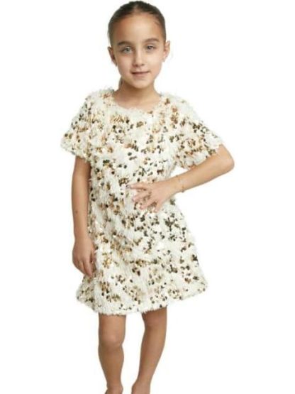 VESTIDO LENTEJUELAS MARFIL HOLLY LAND KIDS - Image 3