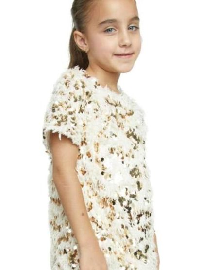 VESTIDO LENTEJUELAS MARFIL HOLLY LAND KIDS - Image 5