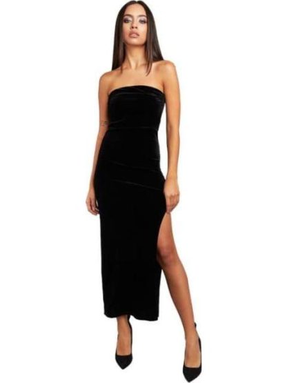 VESTIDO VELOUR NEGRO HOLLY LAND PREMIUM