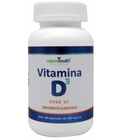 VITAMINA D3 5000 U 60 CAP NATURAL HEALTH